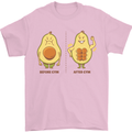 Funny Advacado Gym Bodybuilding Fitness Mens T-Shirt Cotton Gildan Light Pink