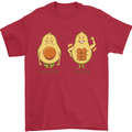 Funny Advacado Gym Bodybuilding Fitness Mens T-Shirt Cotton Gildan Red