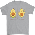 Funny Advacado Gym Bodybuilding Fitness Mens T-Shirt Cotton Gildan Sports Grey