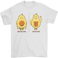 Funny Advacado Gym Bodybuilding Fitness Mens T-Shirt Cotton Gildan White