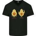 Funny Advacado Gym Bodybuilding Fitness Mens V-Neck Cotton T-Shirt Black
