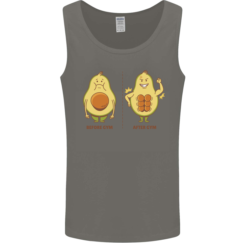 Funny Advacado Gym Bodybuilding Fitness Mens Vest Tank Top Charcoal
