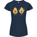 Funny Advacado Gym Bodybuilding Fitness Womens Petite Cut T-Shirt Navy Blue