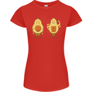Funny Advacado Gym Bodybuilding Fitness Womens Petite Cut T-Shirt Red