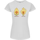 Funny Advacado Gym Bodybuilding Fitness Womens Petite Cut T-Shirt White