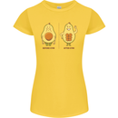 Funny Advacado Gym Bodybuilding Fitness Womens Petite Cut T-Shirt Yellow