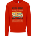 Funny Alcohol Caravanning Caravan Beer Mens Sweatshirt Jumper Bright Red