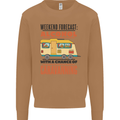 Funny Alcohol Caravanning Caravan Beer Mens Sweatshirt Jumper Caramel Latte