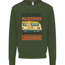 Funny Alcohol Caravanning Caravan Beer Mens Sweatshirt Jumper Forest Green