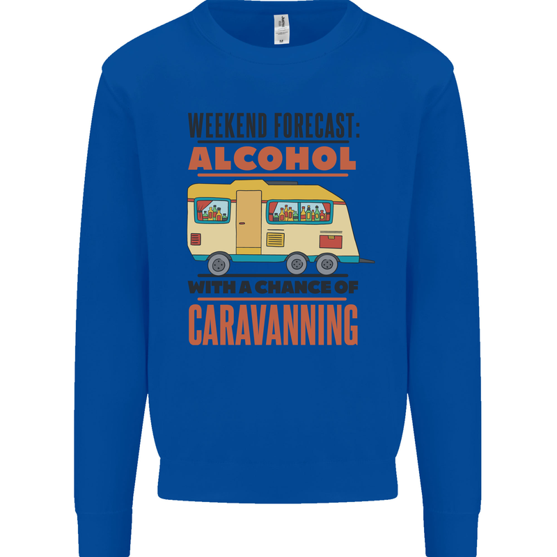 Funny Alcohol Caravanning Caravan Beer Mens Sweatshirt Jumper Royal Blue