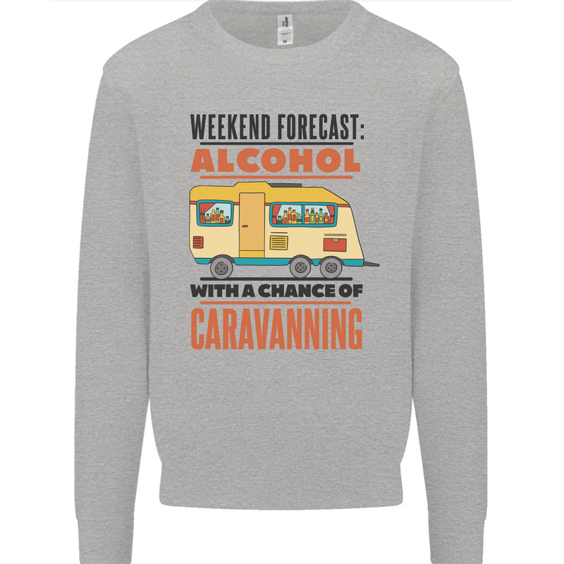 Funny Alcohol Caravanning Caravan Beer Mens Sweatshirt Jumper Sports Grey