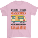 Funny Alcohol Caravanning Caravan Beer Mens T-Shirt Cotton Gildan Light Pink
