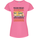 Funny Alcohol Caravanning Caravan Beer Womens Petite Cut T-Shirt Azalea