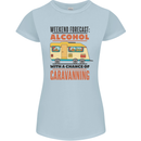 Funny Alcohol Caravanning Caravan Beer Womens Petite Cut T-Shirt Light Blue