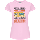 Funny Alcohol Caravanning Caravan Beer Womens Petite Cut T-Shirt Light Pink