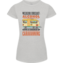 Funny Alcohol Caravanning Caravan Beer Womens Petite Cut T-Shirt Sports Grey