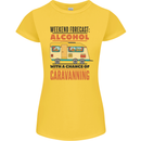 Funny Alcohol Caravanning Caravan Beer Womens Petite Cut T-Shirt Yellow
