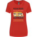 Funny Alcohol Caravanning Caravan Beer Womens Wider Cut T-Shirt Red