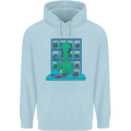 Funny Alien Drug Dealer Weed Childrens Kids Hoodie Light Blue