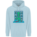Funny Alien Drug Dealer Weed Childrens Kids Hoodie Light Blue