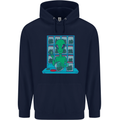 Funny Alien Drug Dealer Weed Childrens Kids Hoodie Navy Blue