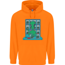 Funny Alien Drug Dealer Weed Childrens Kids Hoodie Orange