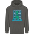 Funny Alien Drug Dealer Weed Childrens Kids Hoodie Storm Grey