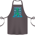 Funny Alien Drug Dealer Weed Cotton Apron 100% Organic Dark Grey