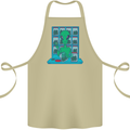 Funny Alien Drug Dealer Weed Cotton Apron 100% Organic Khaki