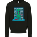 Funny Alien Drug Dealer Weed Kids Sweatshirt Jumper Black