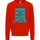 Funny Alien Drug Dealer Weed Kids Sweatshirt Jumper Bright Red