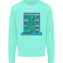 Funny Alien Drug Dealer Weed Kids Sweatshirt Jumper Peppermint