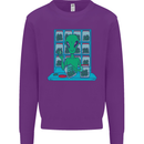 Funny Alien Drug Dealer Weed Kids Sweatshirt Jumper Purple