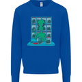 Funny Alien Drug Dealer Weed Kids Sweatshirt Jumper Royal Blue