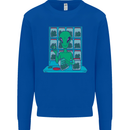 Funny Alien Drug Dealer Weed Kids Sweatshirt Jumper Royal Blue
