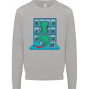 Funny Alien Drug Dealer Weed Kids Sweatshirt Jumper Sports Grey
