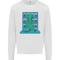 Funny Alien Drug Dealer Weed Kids Sweatshirt Jumper White