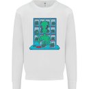 Funny Alien Drug Dealer Weed Kids Sweatshirt Jumper White