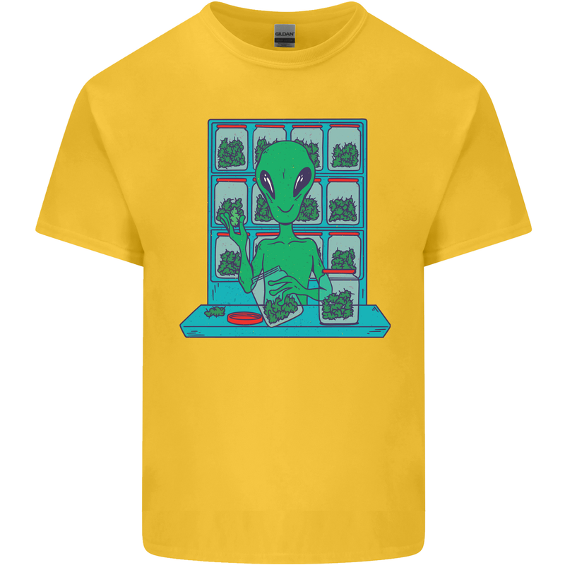 Funny Alien Drug Dealer Weed Kids T-Shirt Childrens Yellow