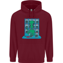 Funny Alien Drug Dealer Weed Mens 80% Cotton Hoodie Maroon