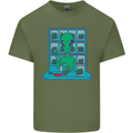 Funny Alien Drug Dealer Weed Mens Cotton T-Shirt Tee Top Military Green