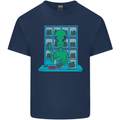 Funny Alien Drug Dealer Weed Mens Cotton T-Shirt Tee Top Navy Blue
