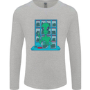 Funny Alien Drug Dealer Weed Mens Long Sleeve T-Shirt Sports Grey