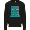 Funny Alien Drug Dealer Weed Mens Sweatshirt Jumper Black