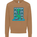 Funny Alien Drug Dealer Weed Mens Sweatshirt Jumper Caramel Latte