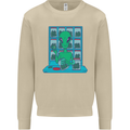 Funny Alien Drug Dealer Weed Mens Sweatshirt Jumper Sand