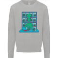 Funny Alien Drug Dealer Weed Mens Sweatshirt Jumper Sports Grey