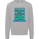 Funny Alien Drug Dealer Weed Mens Sweatshirt Jumper Sports Grey