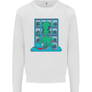 Funny Alien Drug Dealer Weed Mens Sweatshirt Jumper White