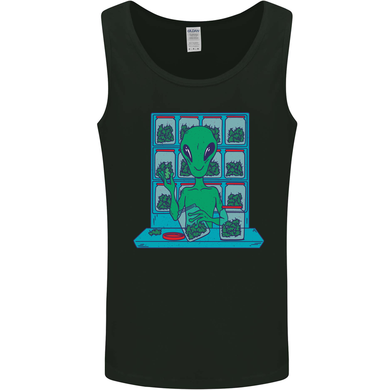 Funny Alien Drug Dealer Weed Mens Vest Tank Top Black